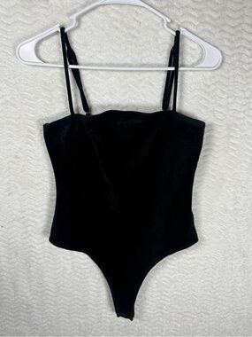 Forever 21 Black Velvet tank Bodysuit